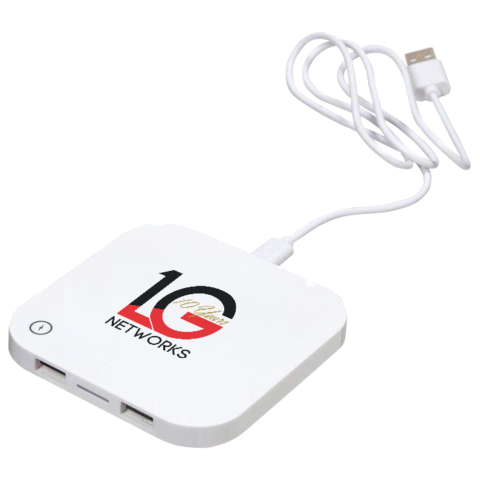 USB wireless charger with LG Networks logo